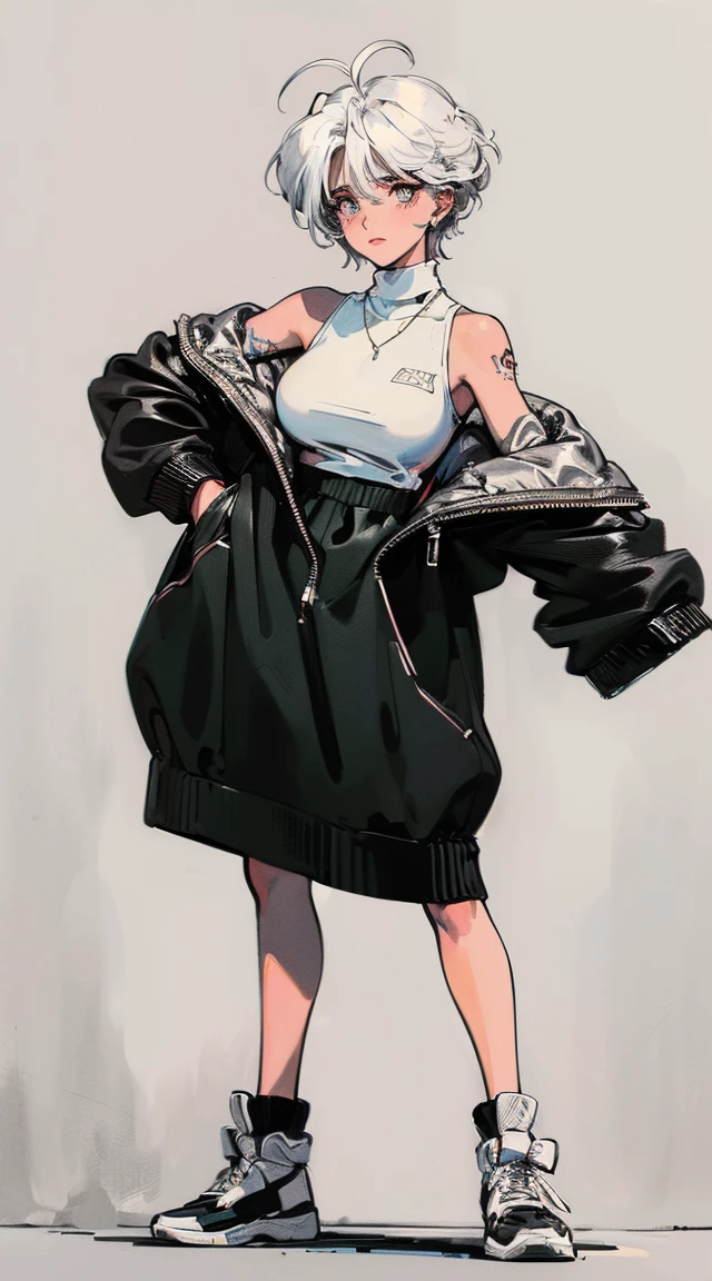 (((((((90's anime style,1990s style,oil painting,monochromatic world, using only shades of black and white, facial tattoo,))))))(((turtleneck sweater,off shoulders,Loose and light knitwear,))) (((blush:1.7,baggy cuffs))),(zentangle:1.1), (geometric:1.1), ((1girl,under-aged,amazing,sharp focus,seductive girl,solo,different poses))(Masterpiece,Best quality, offcial art, Beautiful and aesthetic:1.2),((Ultra-high resolution,Golden ratio,)) (16K),((full body shot,Female dream demon,sagging breasts,gigantic breasts)),(Physically-based rendering),Sharp focus, (((highdetailskin,))),Intricately detailed clothing,Delicate pupils,heart pupils,Danfeng Eye,((((detailed hair|middle hair|steep bangs|Long bold side bangs|top bow|ahoge)))),slender,(masterpiece sidelighting),(The sheen),(beautiful hair,beautiful eyes,)((unbelievable Ridiculous quality,blur background,)),((extremely_Detailed_eyes_and_face)),Movie girl,(Dynamic configuration: 1.2),Brilliant,Glossy, (Photorealistic), ((hairpin)), two-sided fabric,disheveled hair,Ultra-precise depiction, Ultra-detailed depiction, white hair