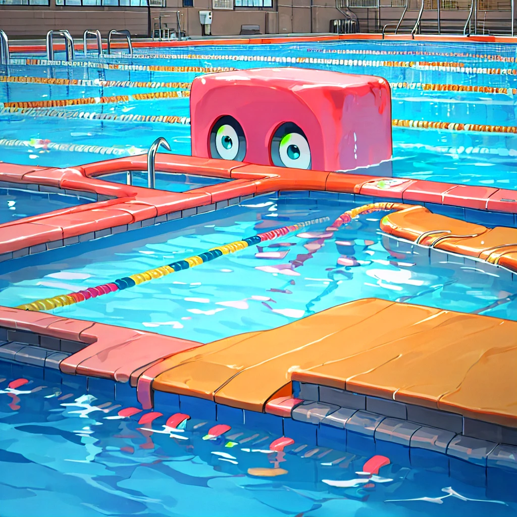 steven universe style. background scene, swimming pool room, start competition, ultra hd, 4k, high quality, without person