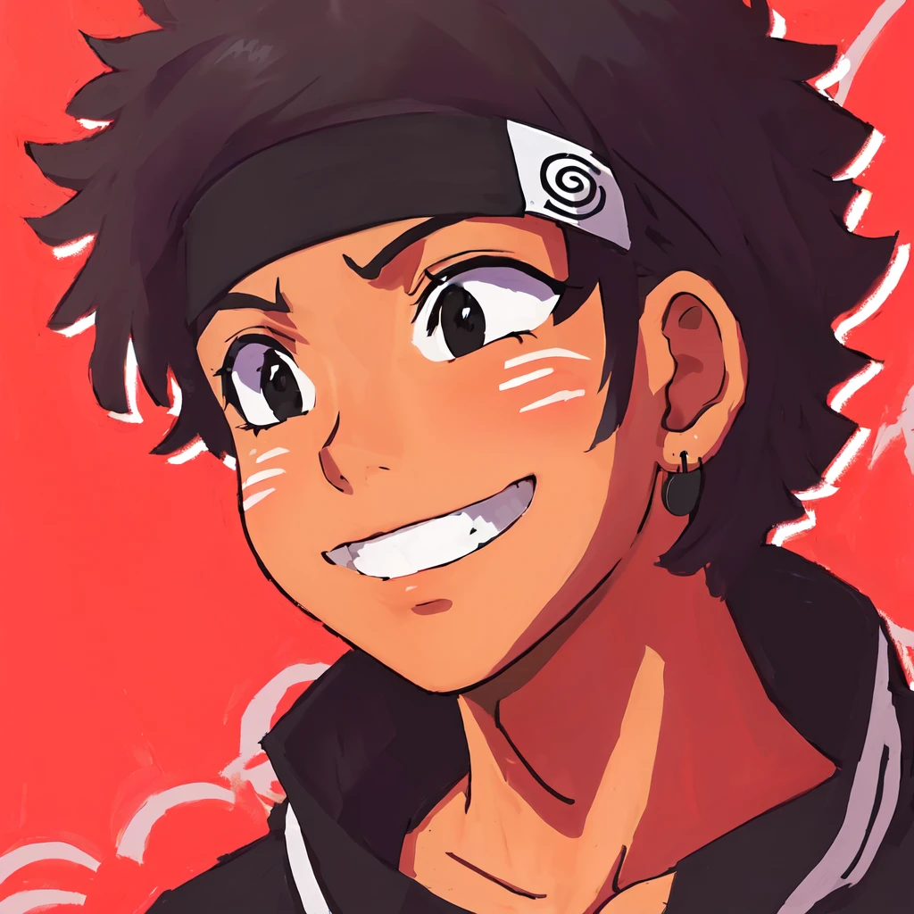 Putting earrings on the character makes him more stylish, black, with high resolution and shading.
