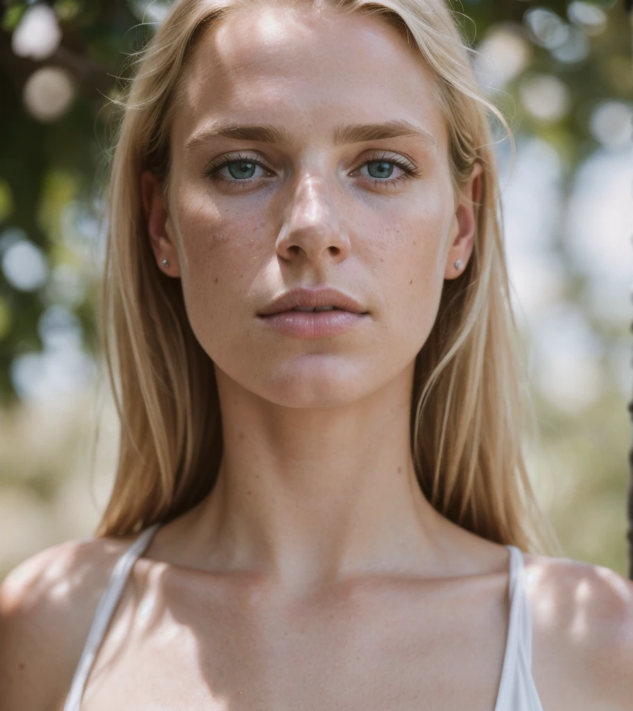 angel, armor gold (masterpiece, best quality, high resolution:1.4), 1girl, angel, skin pores texture, Hair blonde, HD , Photography, movie, cinematic, full Body, Realistic, (8k, RAW photo, best quality, masterpiece:1.2), (realistic, photo-realistic:1.33), best quality, detailed eyes blue, cute,natural lighting, depth of field, film grain, wrinkled skin, sharp, detailed and realistic portrait of a woman ,(freckles:0.5) , outside, wearing a white t shirt, staring at camera, chapped lips, soft natural lighting, portrait photography, magical photography, dramatic lighting, photo realism, ultra-detailed, intimate portrait composition, Leica 50mm,