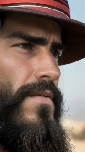 judaean man focus on face.