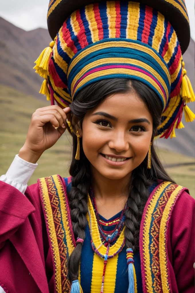 Inka tall and cute in the inti raymi