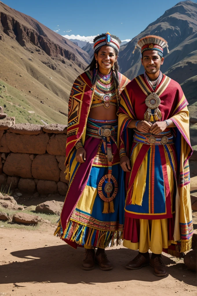 Inka tall and handsome in the inti raymi 
