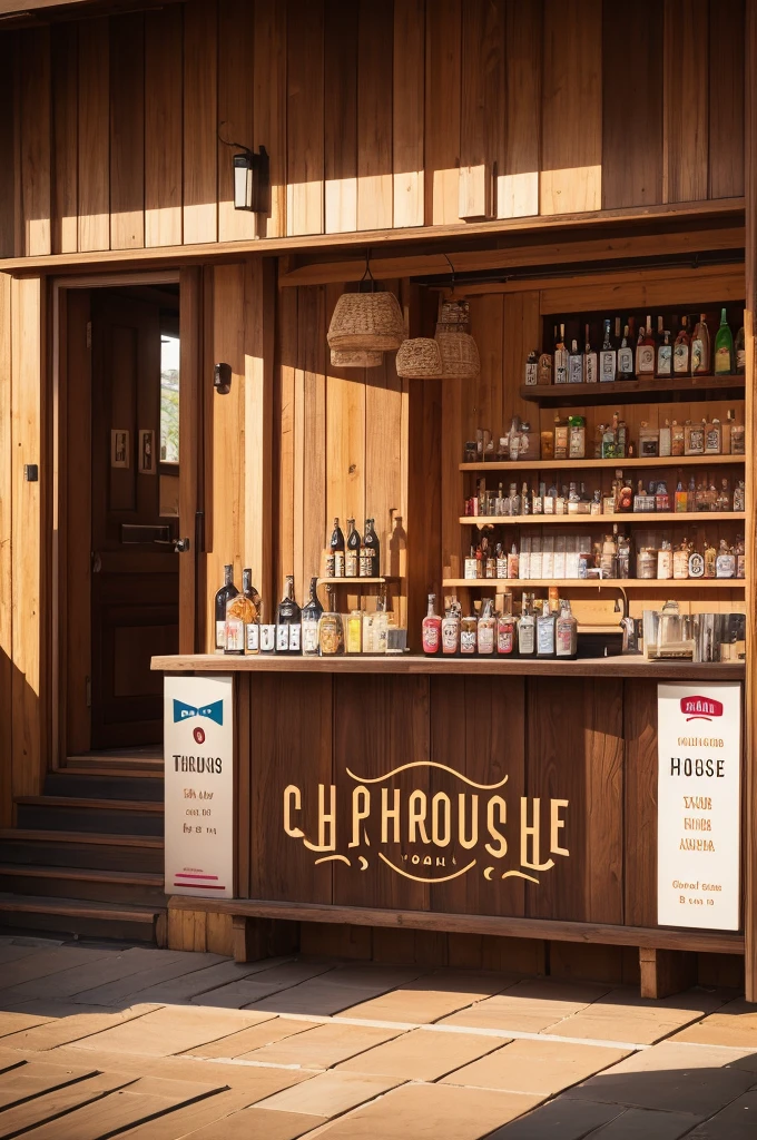 Logo for a beverage house, call tchê drinks.