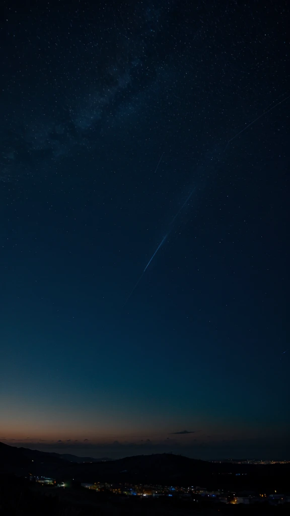night sky with bright light