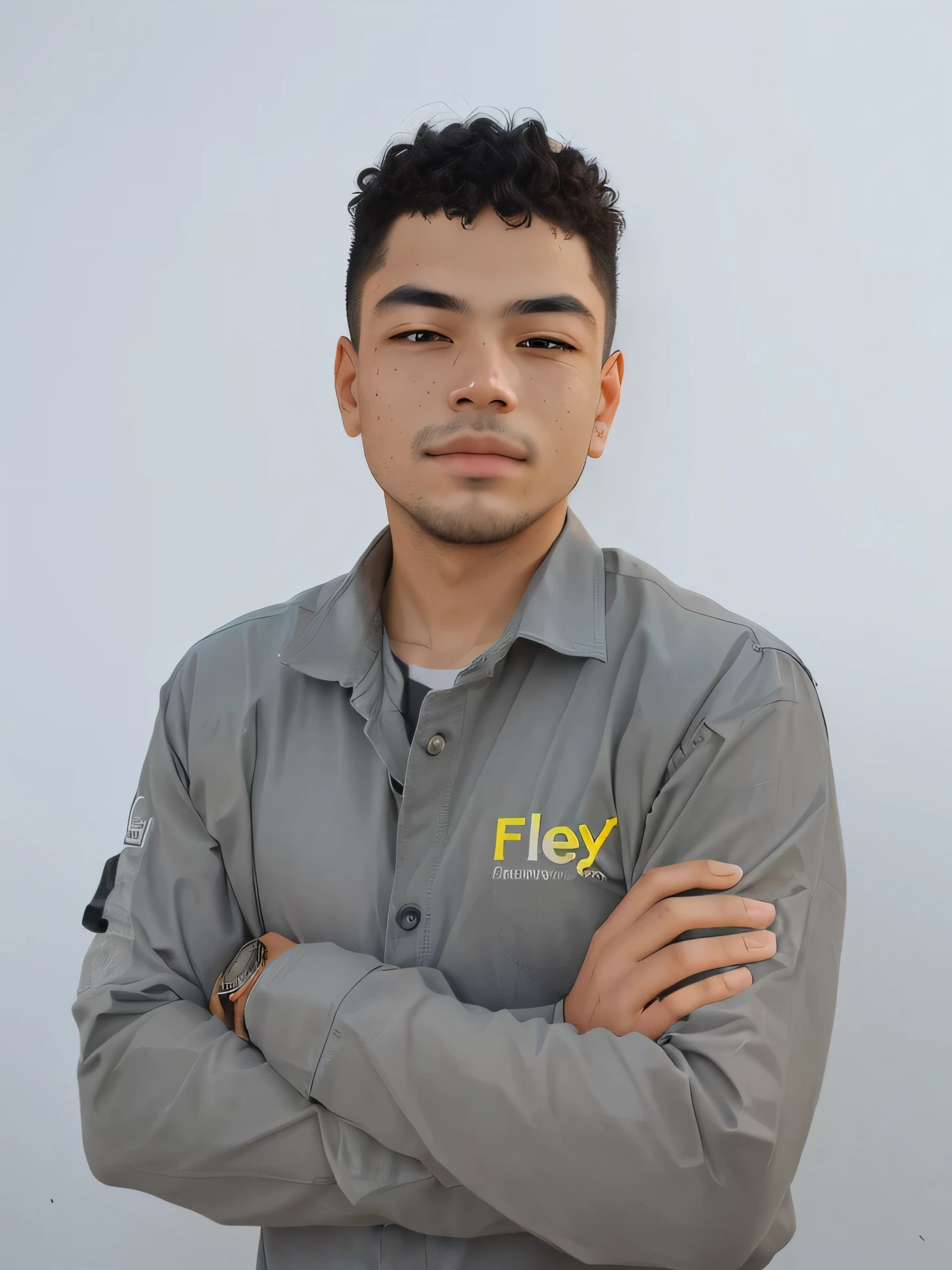 Change the color of the clothes and add a background to the image,