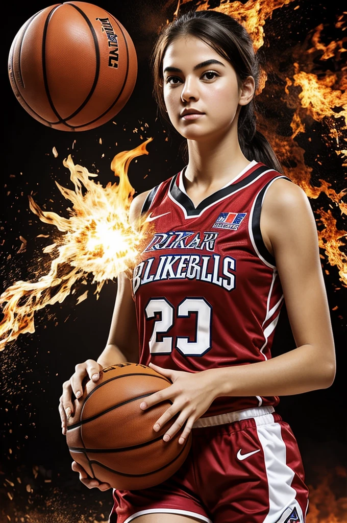 Create an image of a boll basketball uniform with the name explosion 