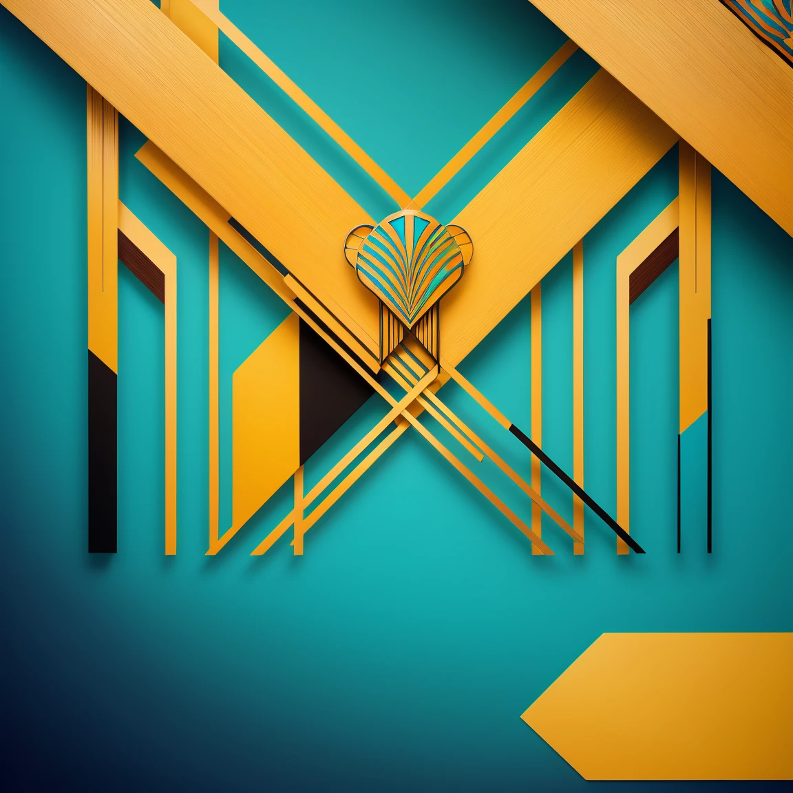 (abstract art deco:1.3), light cyan and maize colors art design, ideal for stickers, t-shirts, posters, thick wide brush strokes, design no background