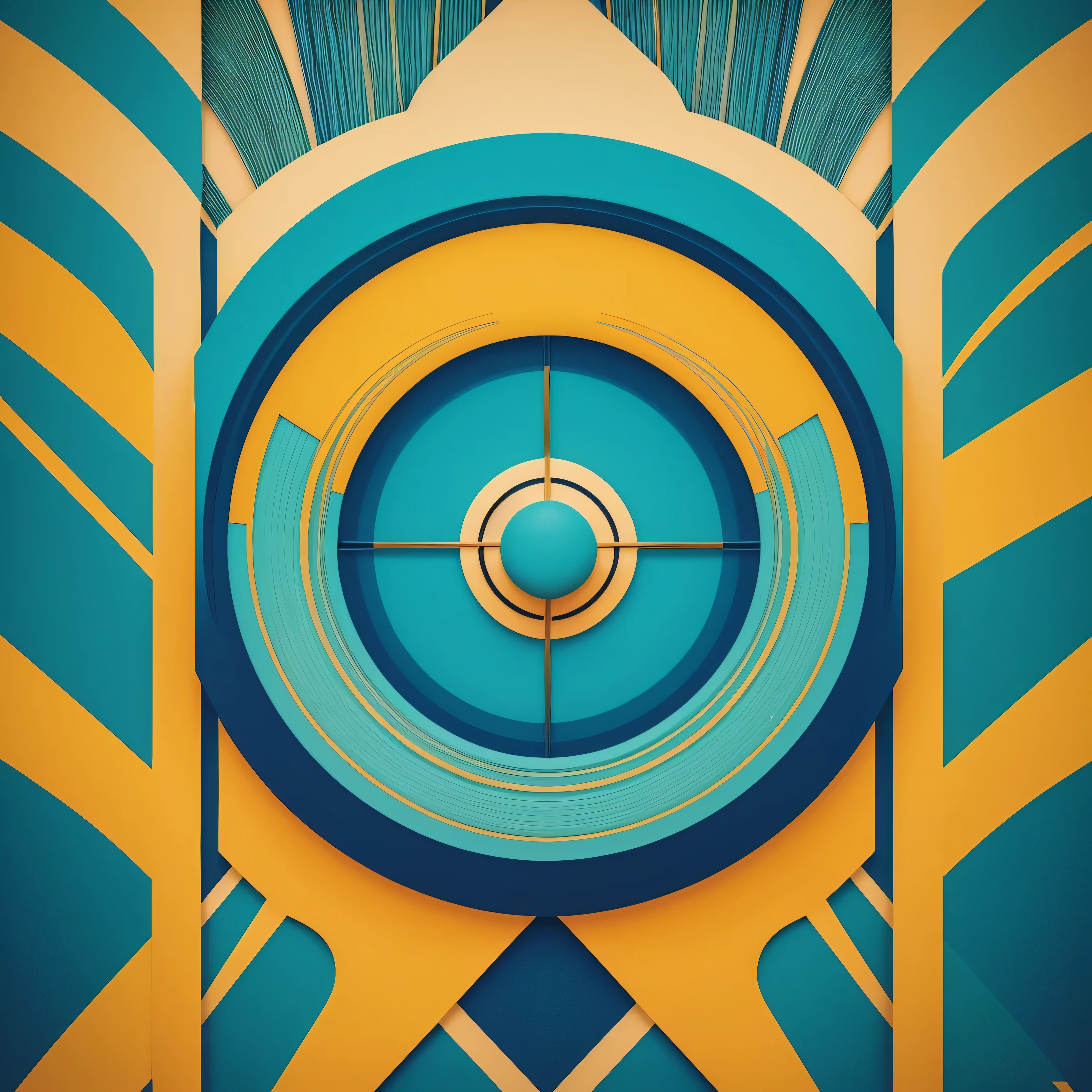 (abstract art deco:1.3), light cyan and maize colors art design, ideal for stickers, t-shirts, posters, thick wide brush strokes