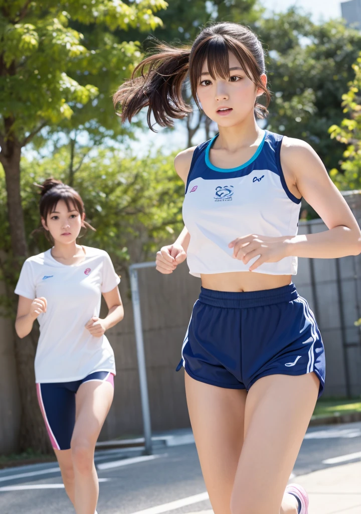 1 girlGirl love live Watanabe You gym uniform Running