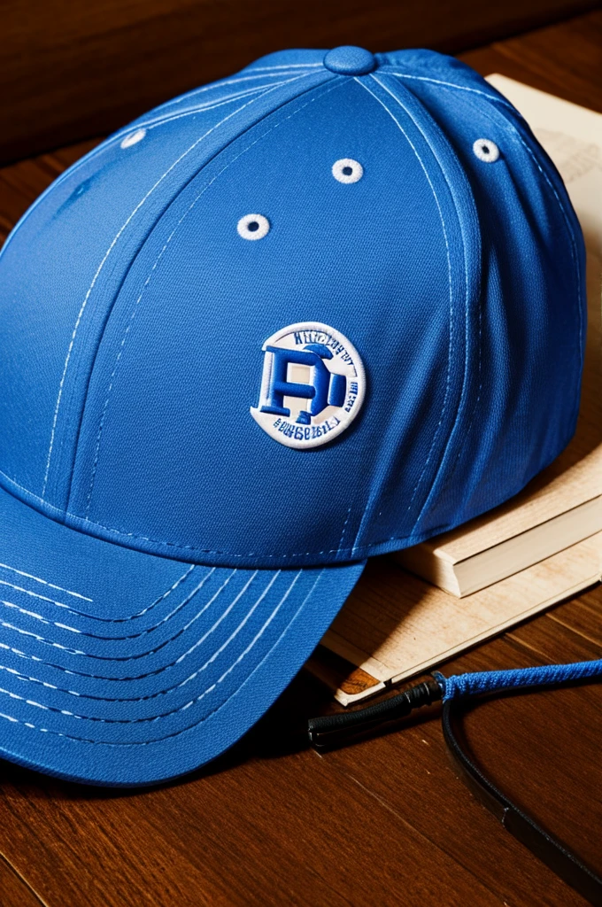 Blue Dodgers cap with world series drawing