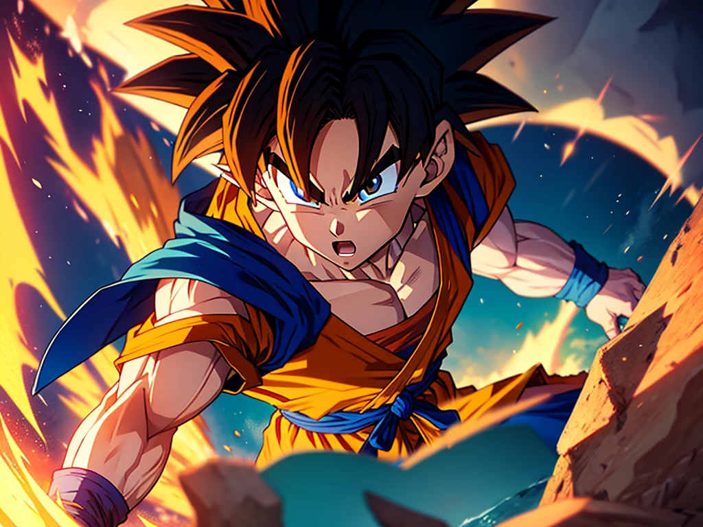 create an image of goku, from the anime dragon ball z