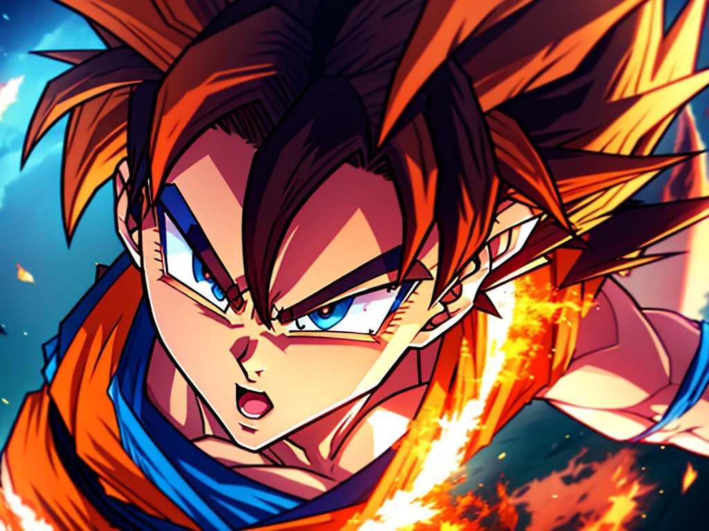 create an image of goku, from the anime dragon ball z