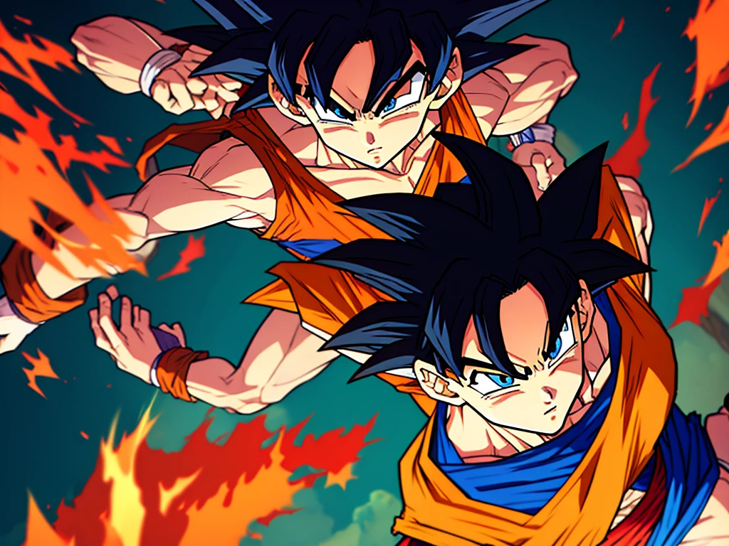 create an image of goku, from the anime dragon ball z