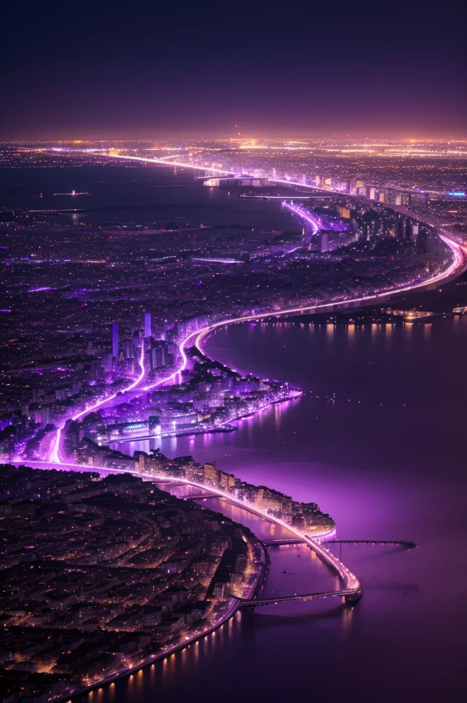 La Plata RP With a purple background and an illuminated city