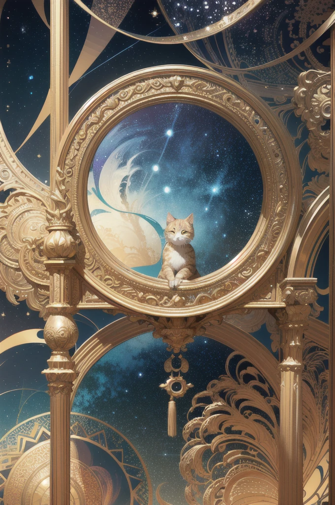 Realistic, (Masterpiece, Top Quality, Best Quality, Official Art, Beautiful and Aesthetic: 1.2), Very Detailed, Fractal Art, Colorful, Most Detailed, Leo, (Abstract Background: 1.5) (1girl: 1.3), (Cat class), yellow hair, bright eyes, earnest, combed back, short hair, , milky way, huge magical gold Leo astrolabe,dream,fantasy, gold trim,beautiful detailed sky,Style and Decoration for Leo, leo goddess,(nsfw:0.8)
delicate refective and high glass guardrail board