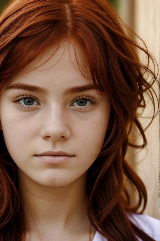To a red-haired teenager, brown and tired eyes