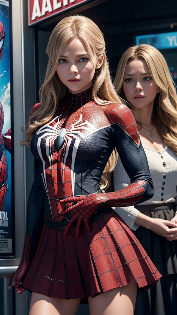 Anna Tove、マーベルコミックの映画Poster、so beautiful、Movies about Spider-Man、sexy、whole body、Wearing a skirt、Premiere Date、Poster、belly buttonを突き出す、new york、She's wearing a ripped Spiderman suit、The suit is torn、Wearing a skirt、Red and black color scheme、dynamic、masterpiece、Highest quality、Super detailed、Very detailed、Delicate and beautiful shine、Ultra-high resolution、Cinematic、break、breakドロップ、(Torn clothes:1.5)、(Wet clothes:1.4)、Bare shoulders、Real Rain、Wet Hair、belly button、Exposed Skin、sexyな肩を披露