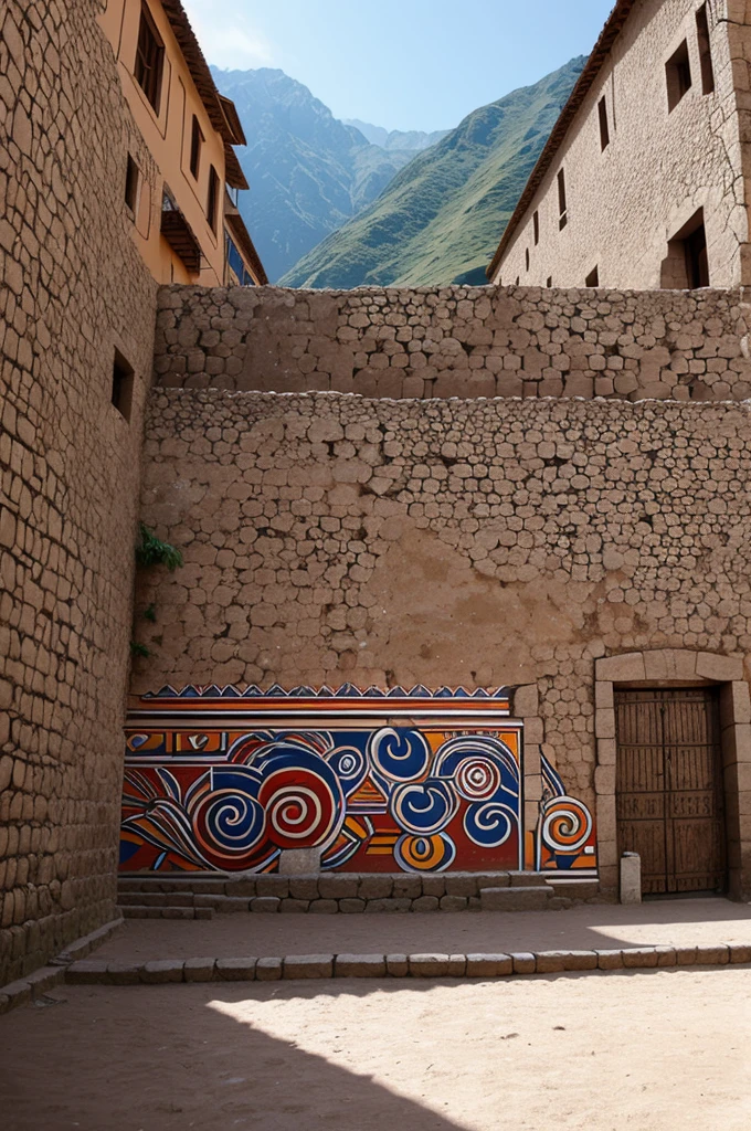 Create a muralb about the obligatory period in Peru