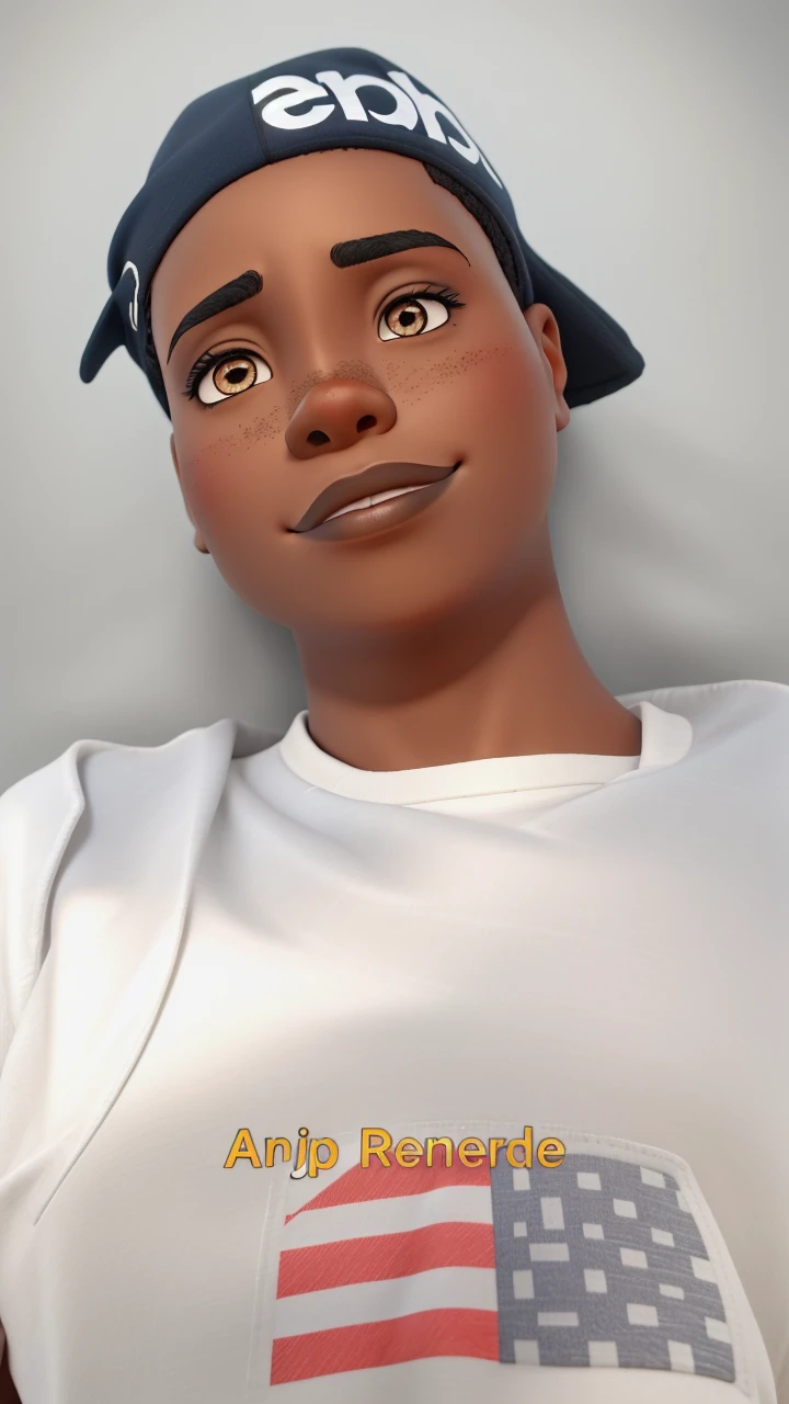 dark skin, black, slanted eyes