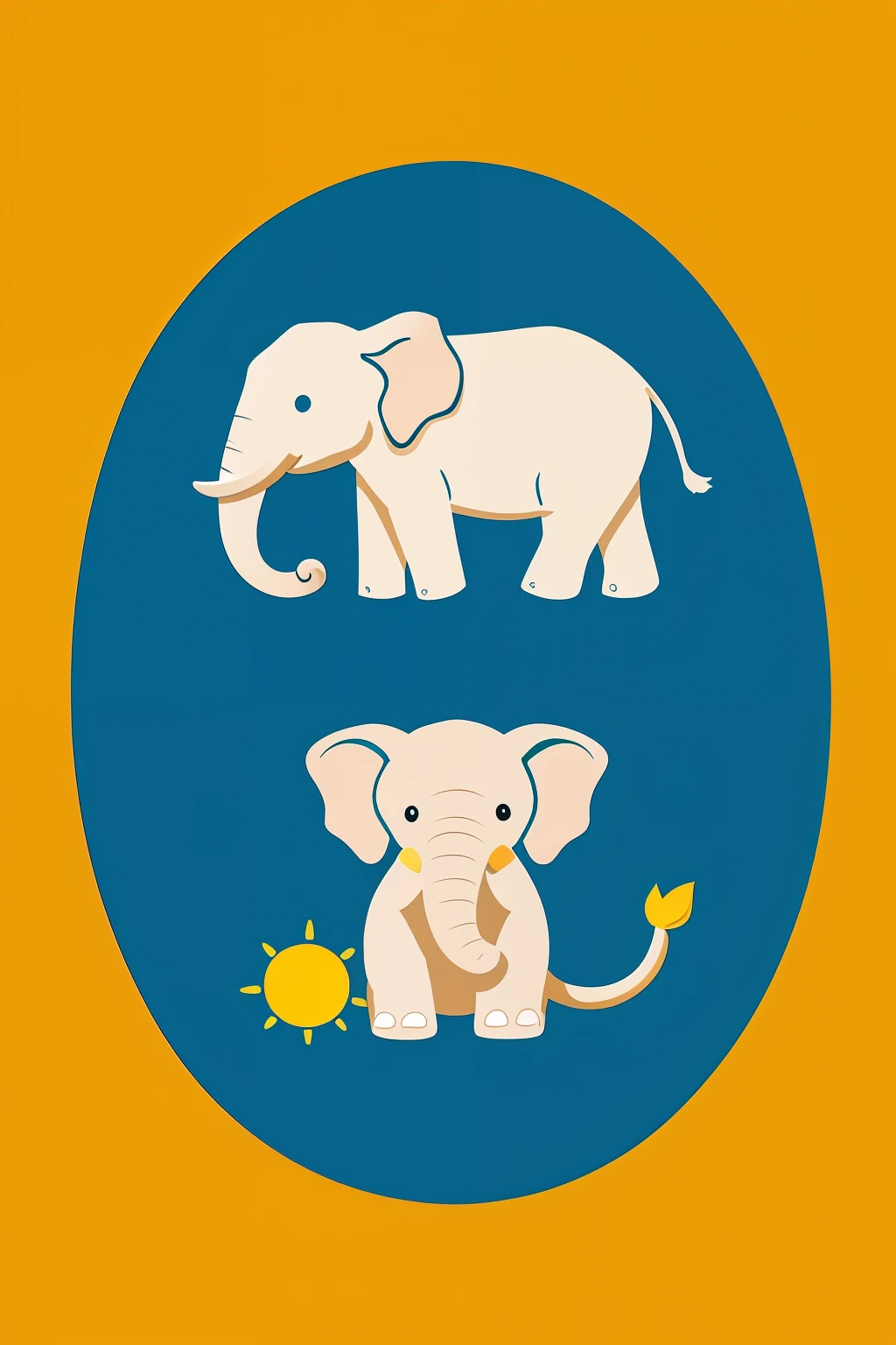 adventurous elephant logo for kids
