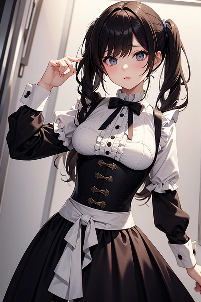 underbust, frilled shirt