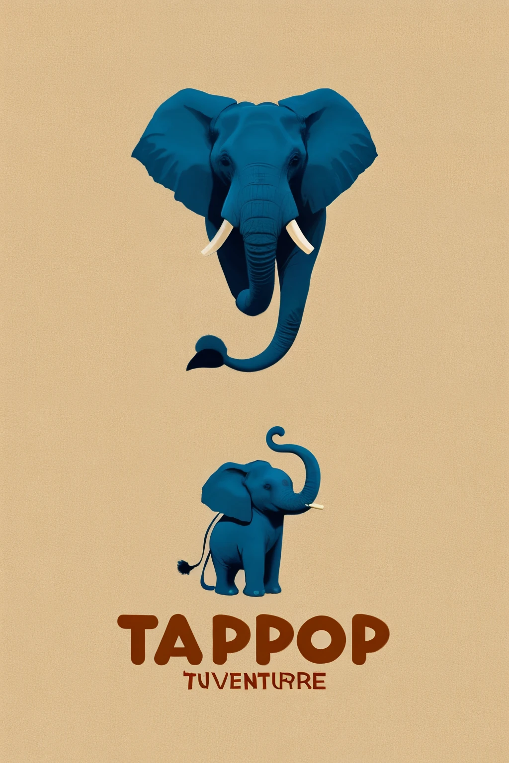 elephant logo called trumpet for an adventurous children's toy