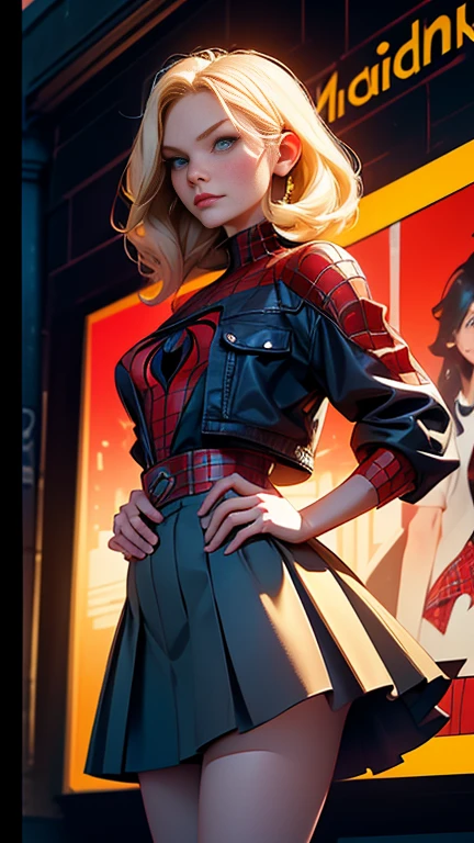 Kirsten Dunst、マーベルコミックの映画Poster、so beautiful、Movies about Spider-Man、sexy、whole body、Wearing a skirt、Premiere Date、Poster、belly buttonを突き出す、new york、She's wearing a ripped Spiderman suit、The suit is torn、Wearing a skirt、Red and black color scheme、dynamic、masterpiece、Highest quality、Super detailed、Very detailed、Delicate and beautiful shine、Ultra-high resolution、Cinematic、break、breakドロップ、(Torn clothes:1.5)、(Wet clothes:1.4)、Bare shoulders、Real Rain、Wet Hair、belly button、Exposed Skin、sexyな肩を披露