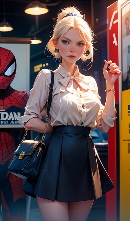 Kirsten Dunst、マーベルコミックの映画Poster、so beautiful、Movies about Spider-Man、sexy、whole body、Wearing a skirt、Premiere Date、Poster、belly buttonを突き出す、new york、She's wearing a ripped Spiderman suit、The suit is torn、Wearing a skirt、Red and black color scheme、dynamic、masterpiece、Highest quality、Super detailed、Very detailed、Delicate and beautiful shine、Ultra-high resolution、Cinematic、break、breakドロップ、(Torn clothes:1.5)、(Wet clothes:1.4)、Bare shoulders、Real Rain、Wet Hair、belly button、Exposed Skin、sexyな肩を披露