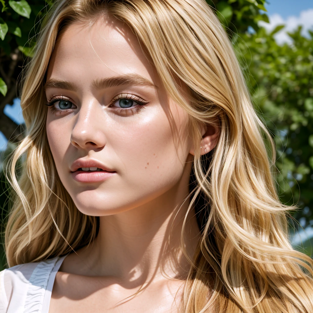 belle fille, 21 ans, nice face, cheveux blonds, light hair, natural wavy hair, photo de face, Face detail, coup de tête professionnel, beautiful expressive eyes, detailed eyes, dark eyes glamor hair, maquillage parfait, dans un salon, sunny weather, il fait beau, beau temps, real life, photo selfie, vacances a une villa, visage innocent, better quality, intérieur maison ultra realistic, Realistic scenery, (8K, Photo brute, best quality, depth of field, ultra haute résolution:1.2), (absurdists, complexe, photorealistic, head of'artwork, ultra-detailed), croustillant, bright lighting, ultra HD, ultra realistic, Ultra detail, max detail