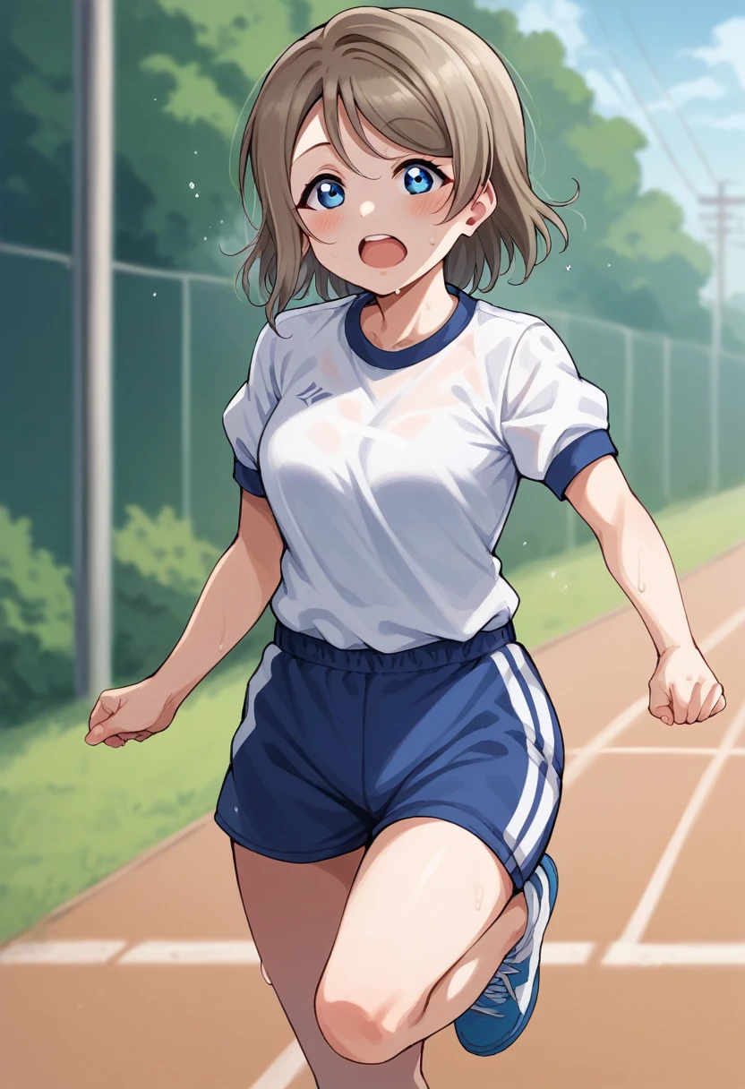 1 girlGirl love live Watanabe You gym uniform buruma Running