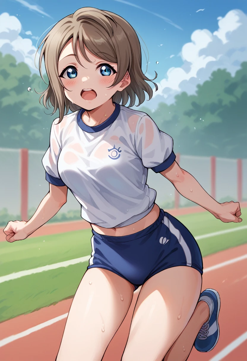 1 girlGirl love live Watanabe You gym uniform buruma  Running