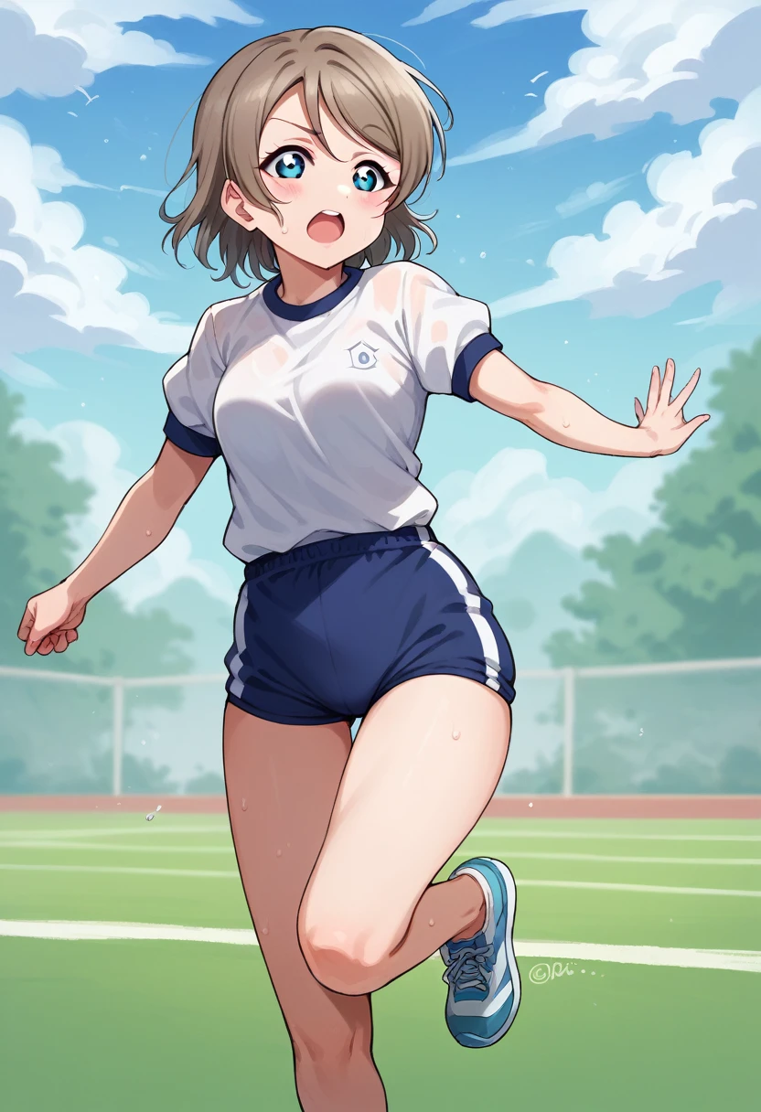 1 girlGirl love live Watanabe You gym uniform buruma  Running