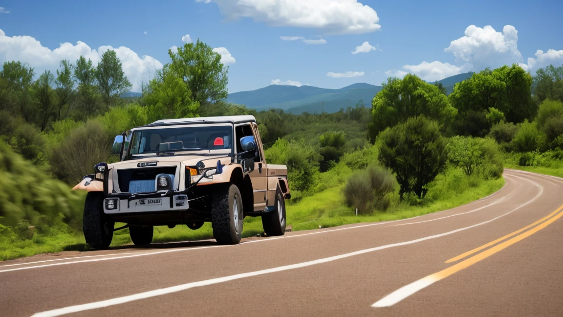 research team drives down a winding road and assembles their equipment