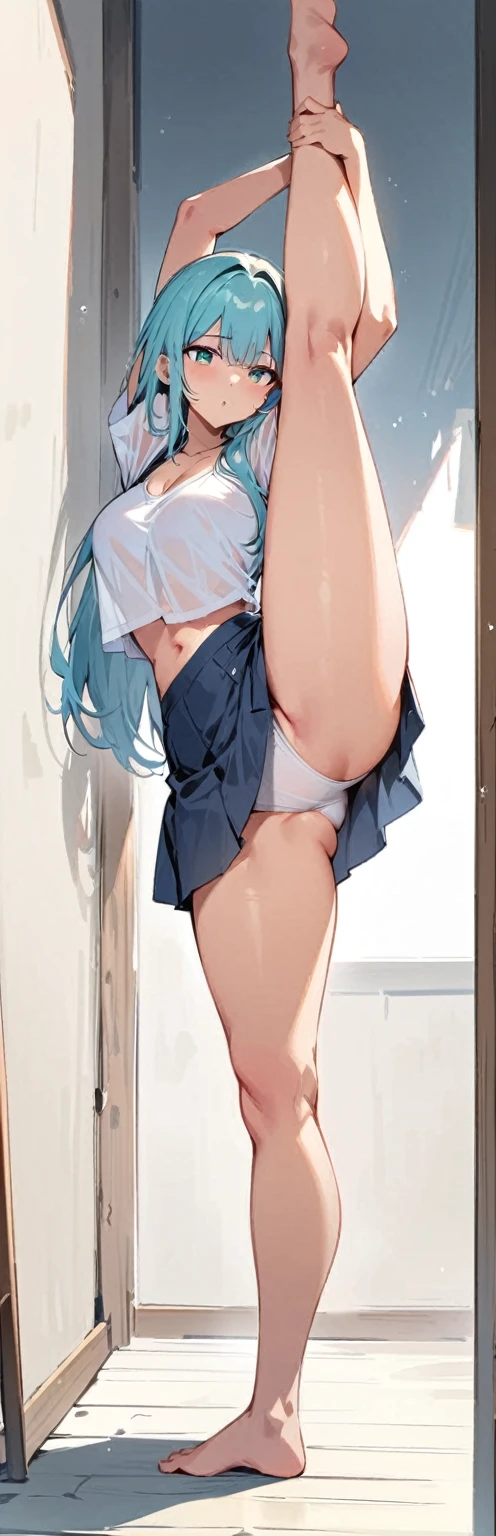 (masterpiece, Highest quality:1.2), , alone,Are standing_Split, Long Hair, Summer clothes, skirt
