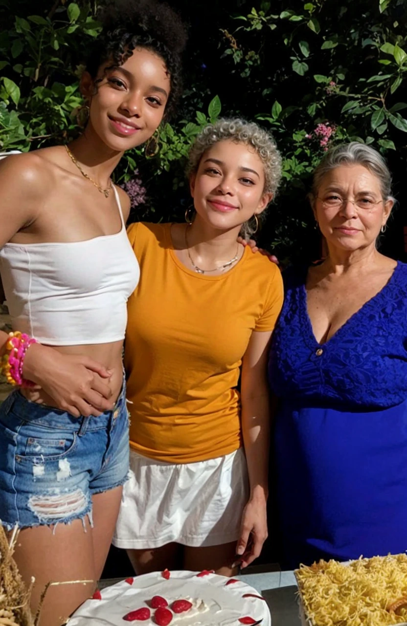 21-year-old black girl with short, thin Afro curly hair