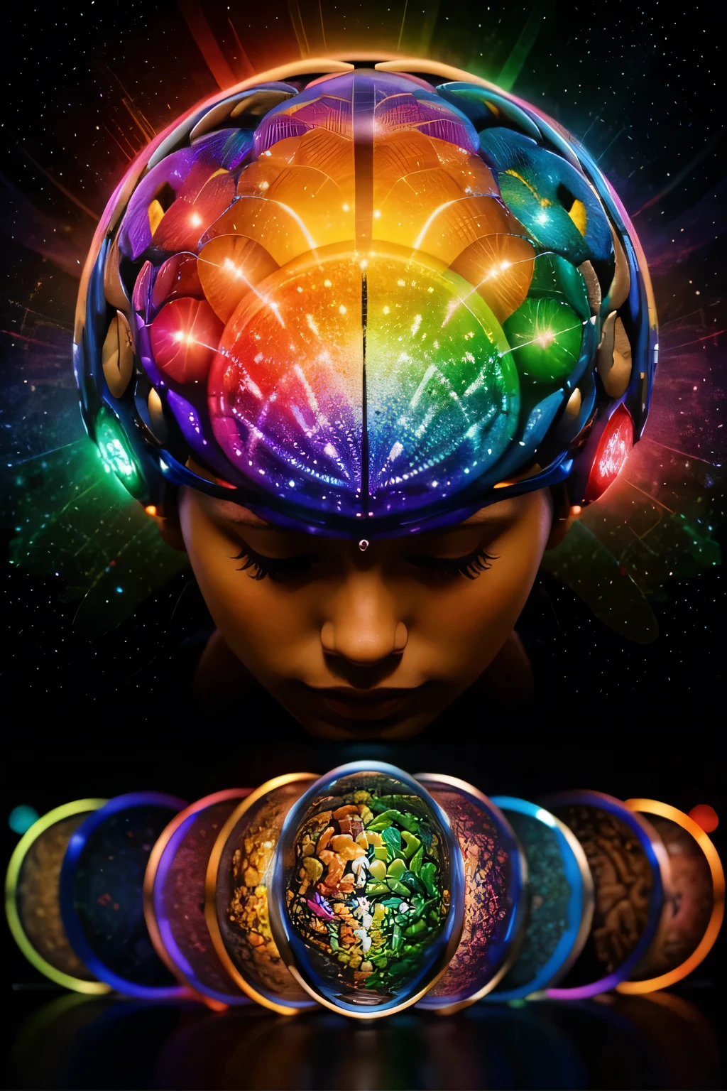 mind in colors: A logo that uses the image of a human brain with different colors to represent the different areas of the mind and their functions. use the image as a labyrinth to represent the journey of self-discovery and the search for answers within the human mind, and each part alludes to a personal matter, relationship, work, study, spirituality, outros

A logo that uses the image of a human brain with different colors to represent the different areas of the mind and their functions.