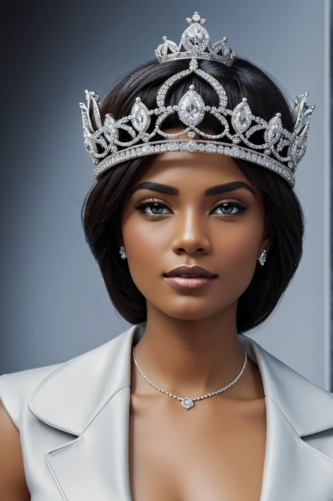 The letter b with a white gold crown with diamonds make the image look corporate