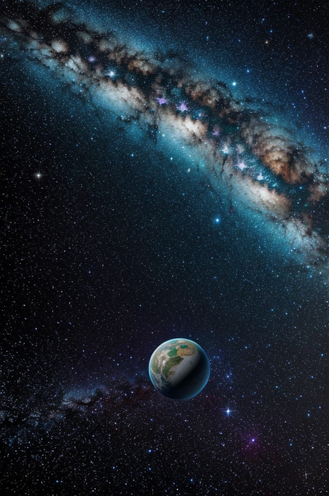 Create an image with a universe background that represents the inner beauty in yourself