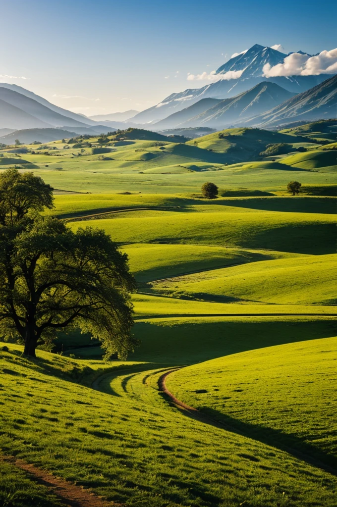 Landscape that gives the impression of progress and spiritual peace