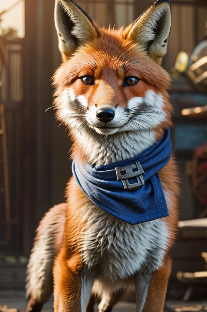 A fox similar to rocket from guardians of the galaxy 