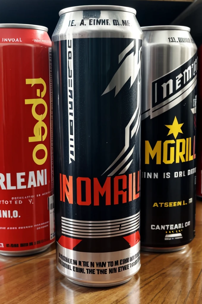Advertising on a can containing an energy drink with the name “immortal”
