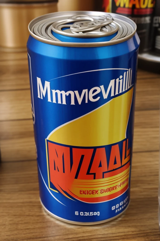 Advertising on a can containing an energy drink with the name “immortal”