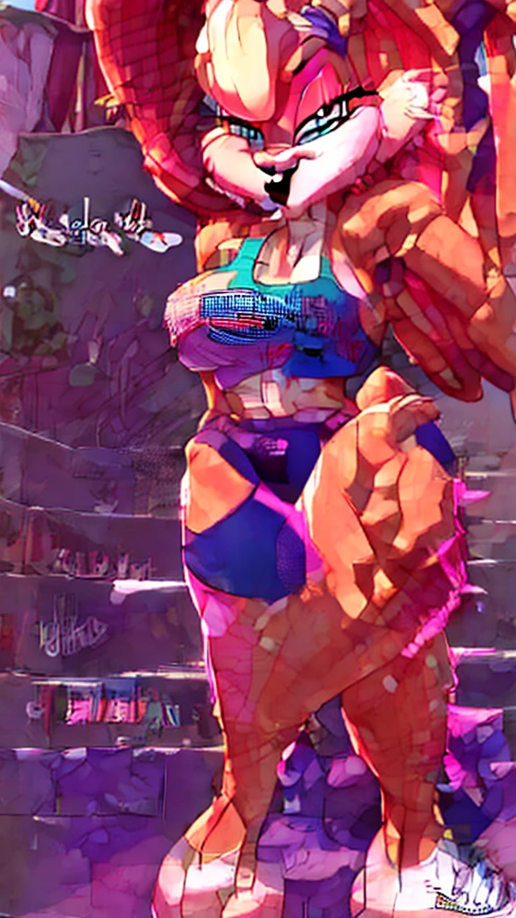 Lola bunny, tight clothes, big breasts