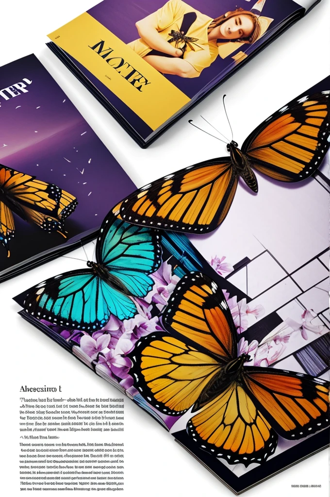 Make a magazine spread about the butterfly effect