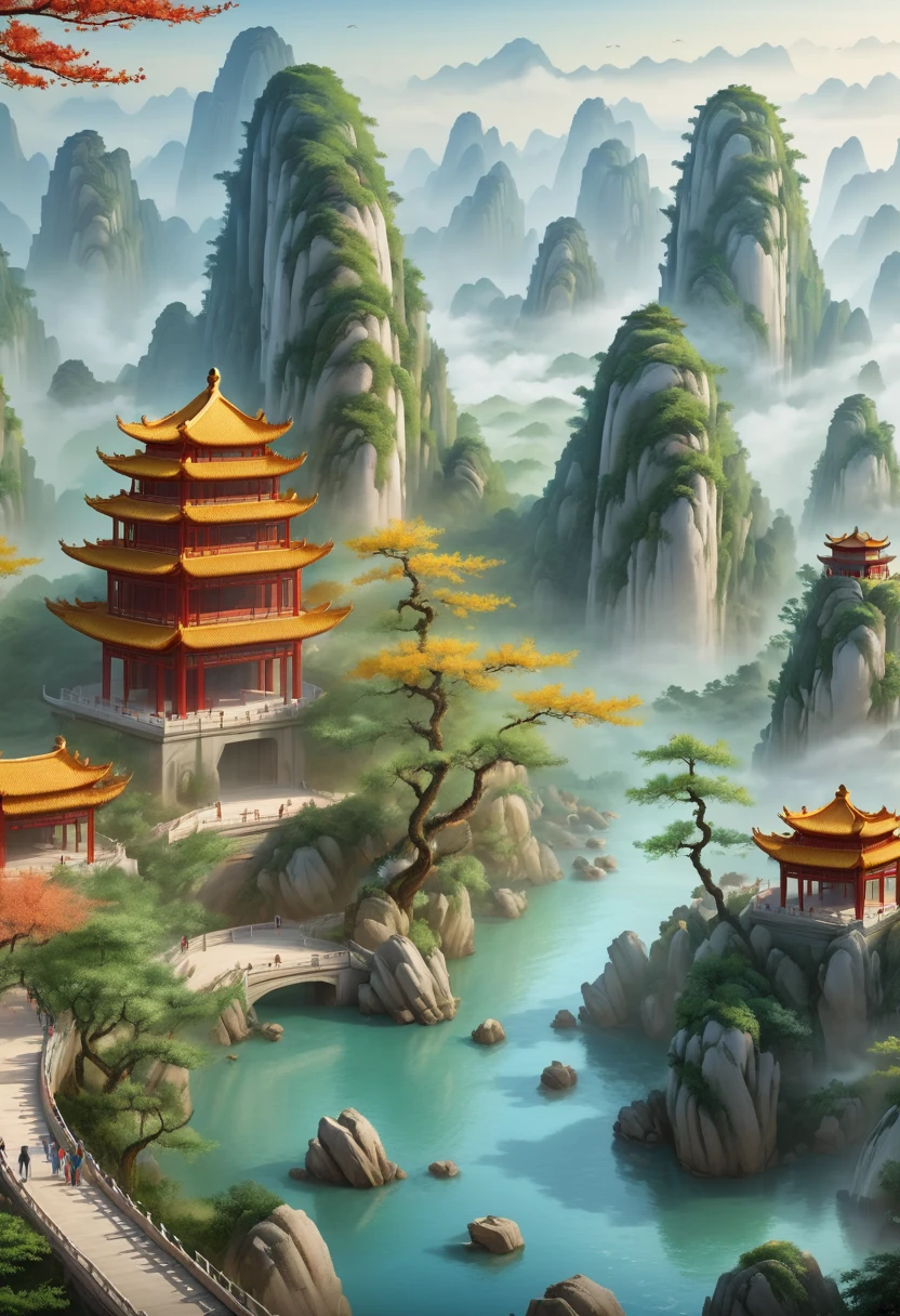 Hand-drawn， Hangzhou Background, Westlake，Asian Stadium， athlete， masterpiece， Super Detail， A magnificent composition， Hyper HD， high quality， Very detailed， Official Art， unity 8k wallpaper， Super Detail， 32k -- V 6