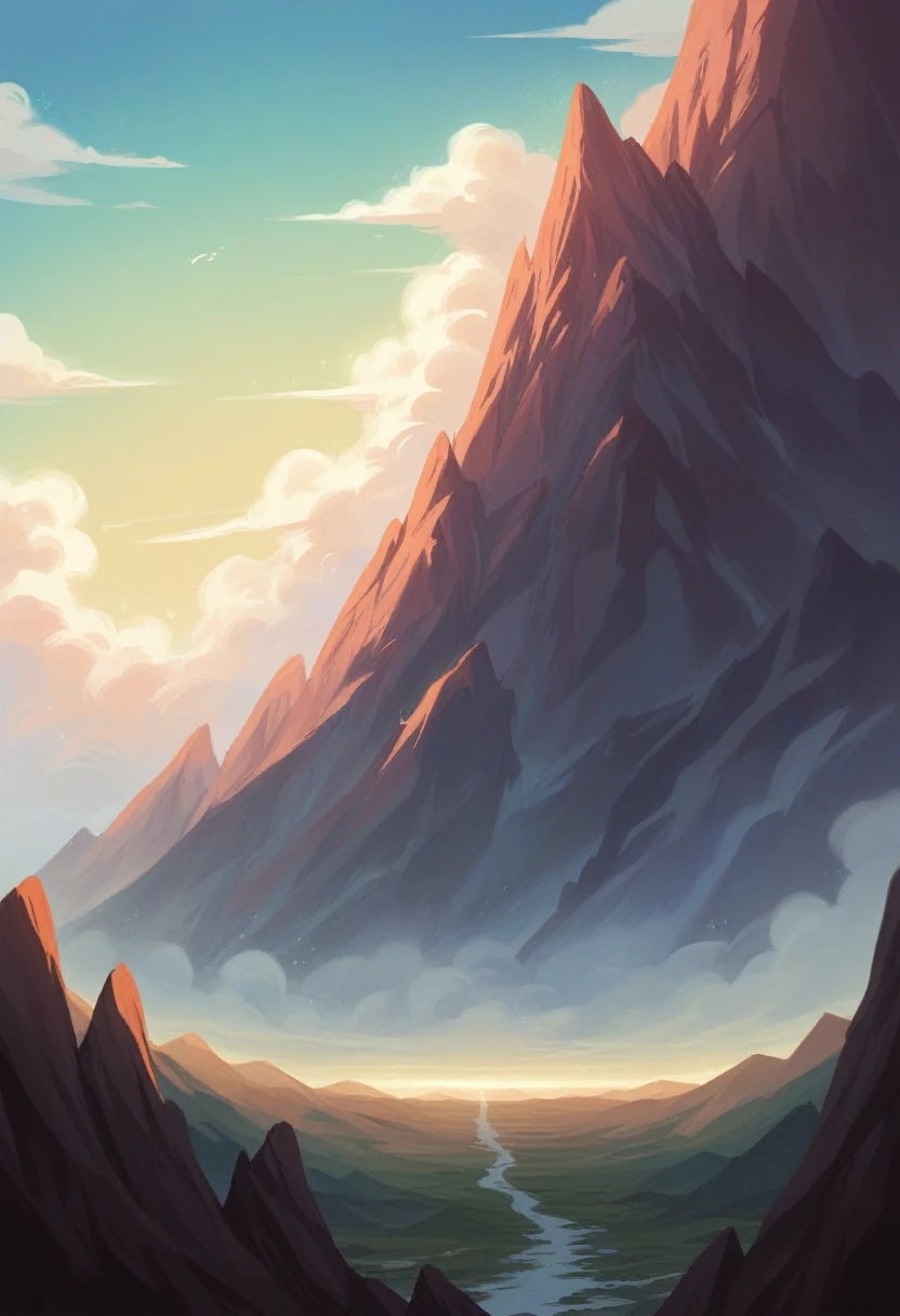 paisaje, summer, clear flow, forst, uninhabited, Riu, blue sky, nobody, Mountains in the distance, HD detail, ultra detail, film, Hyper-Realism, smooth light, deep focus bokeh, ray tracing, hyper realism. , pixiv gwise art station, makoto shinkai, Germe Art