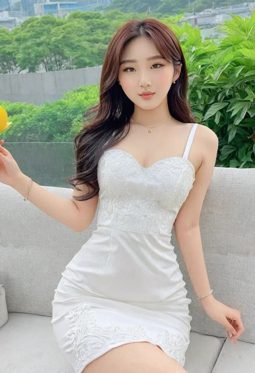 ((Best high quality:1.2)), (8k), extremely detailed, ((High detail:1.2)), (HotLexi woman), Solo, ((Go Youn-jung)), ((24 years old pretty perfect Korean Ulzzang female:1.4)), (tight and short dress),