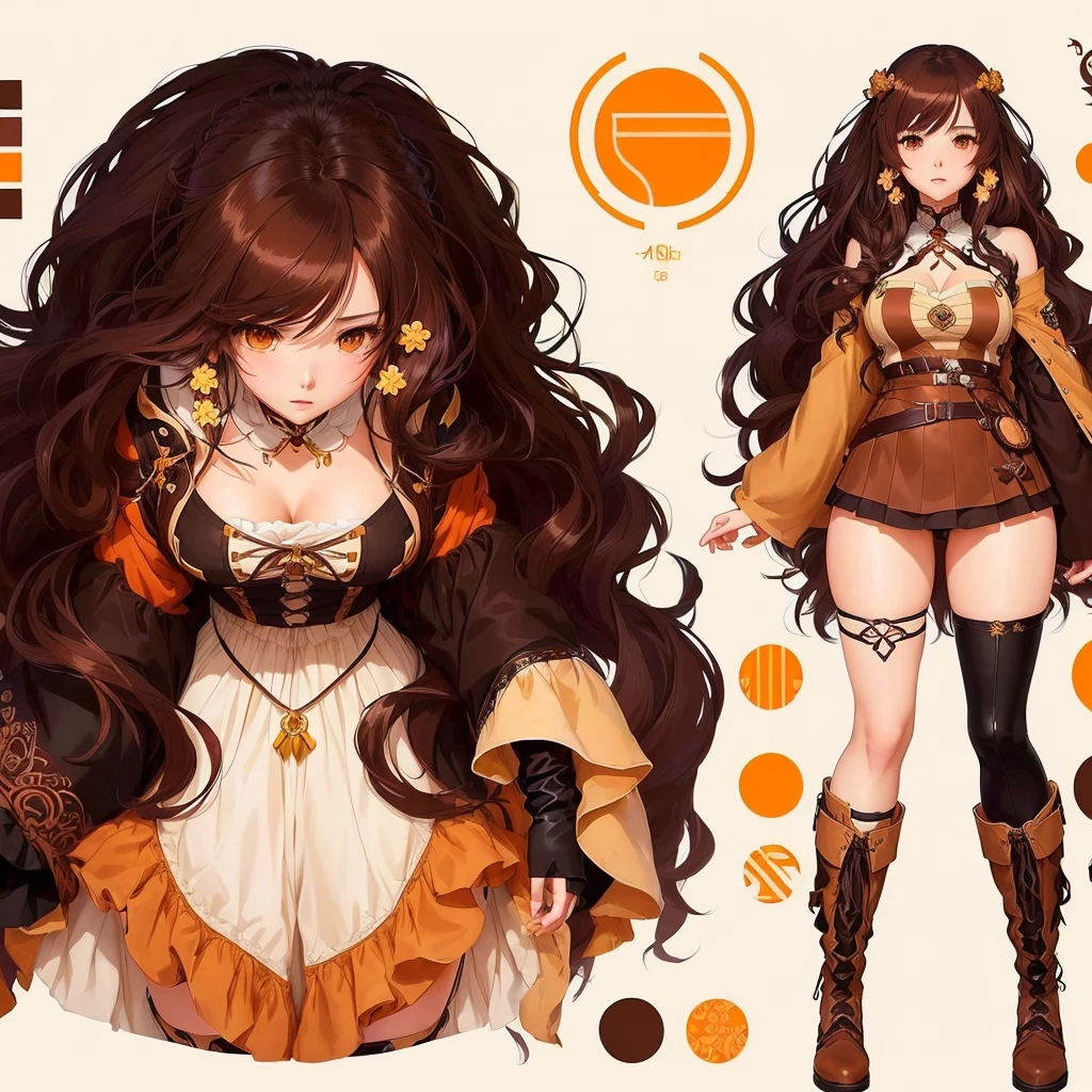 anime girl with long hair and brown outfit with brown boots, adoptable character, detailed anime character art, adoptable full body, boho chic | | very anime!!!, anime design of character, pretty anime design of character, cute art style, anime character art, anime style character, [ design of character ], fullbody commission for, design of character art, full body design of character