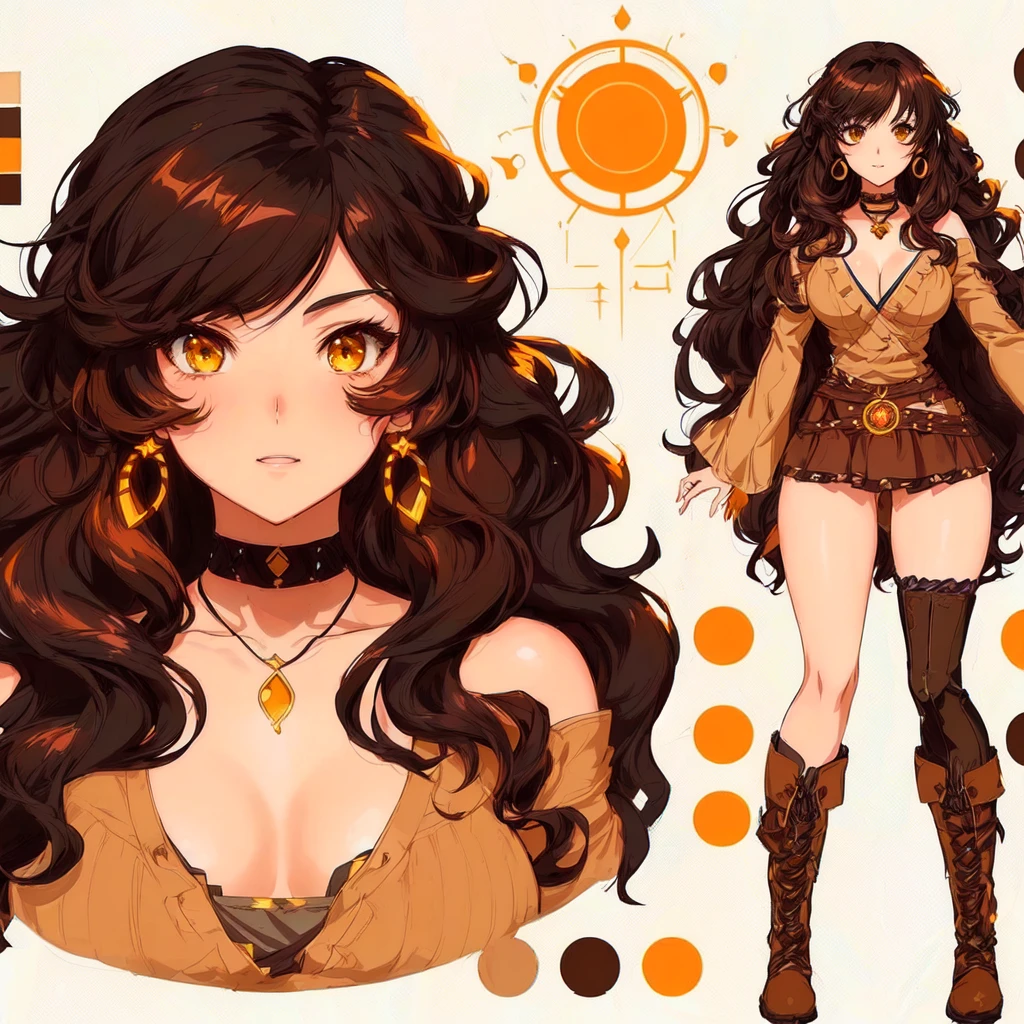 anime girl with long hair and brown outfit with brown boots, adoptable character, detailed anime character art, adoptable full body, boho chic | | very anime!!!, anime design of character, pretty anime design of character, cute art style, anime character art, anime style character, [ design of character ], fullbody commission for, design of character art, full body design of character